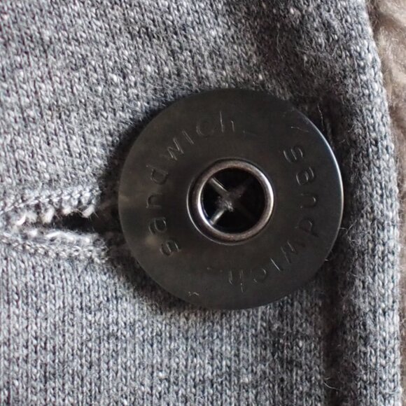 Sandwich | Cotton Knit Button-Up Fall/Spring Coat - Picture 4 of 11